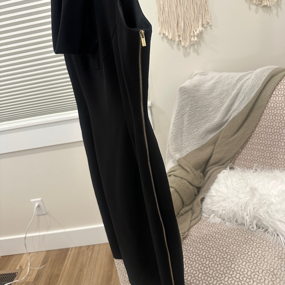 Calvin Klein Black Sleeveless Sheath Dress with side zipper details. - Picture 4 of 6
